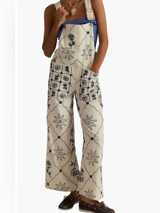 Free People Pants - Free People Embroidered Overalls